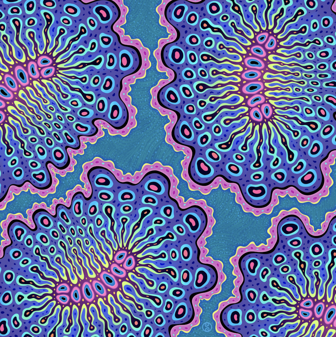 Shan-Ogdemli-art-sea-creatures-gathering