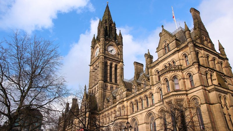 Manchester,-,City,In,North,West,England,(uk).,City,Hall.
