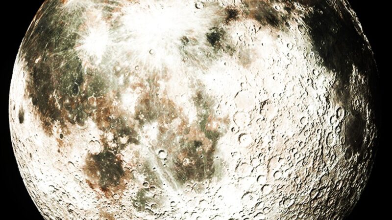 Full Moon on a Clear Night stock photo