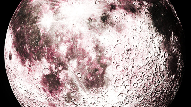 Full Moon on a Clear Night stock photo